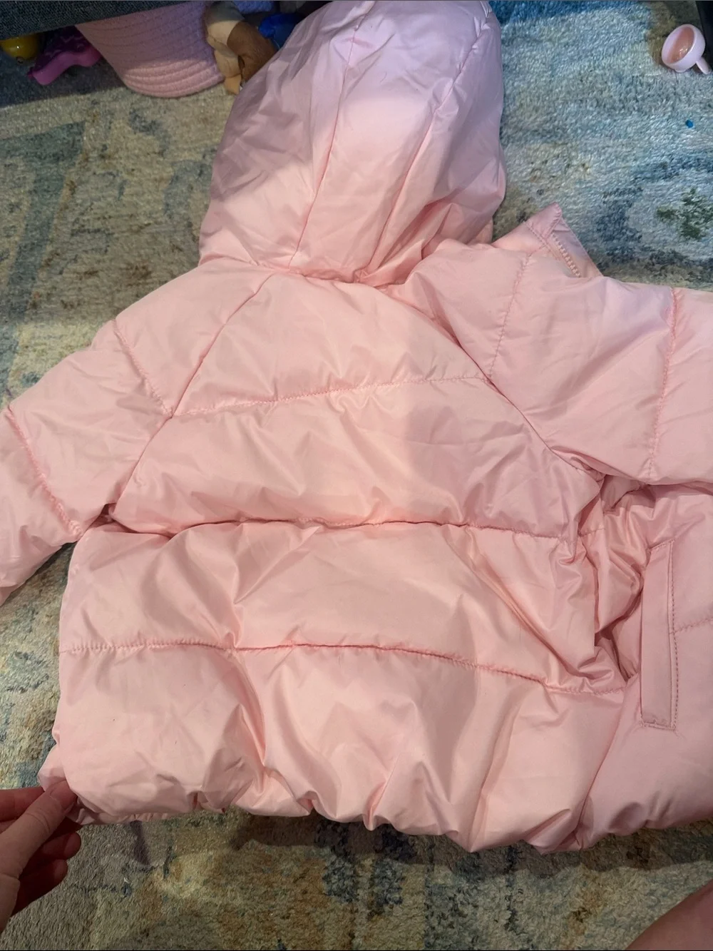 Old Navy Light Pink Puffer Jacket for Kids